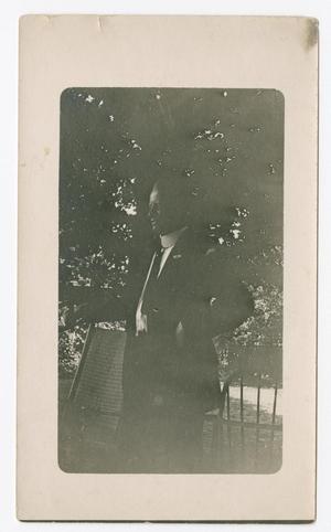 Primary view of object titled '[Chester W. Nimitz Standing with Hand on Hip]'.