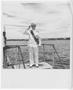 Photograph: [Admiral Chester W. Nimitz Salutes on Board HMS Duke of York]