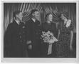 Photograph: [J. W. Leverton, James T. Lay, Catherine Nimitz, and Nancy Nimitz at …