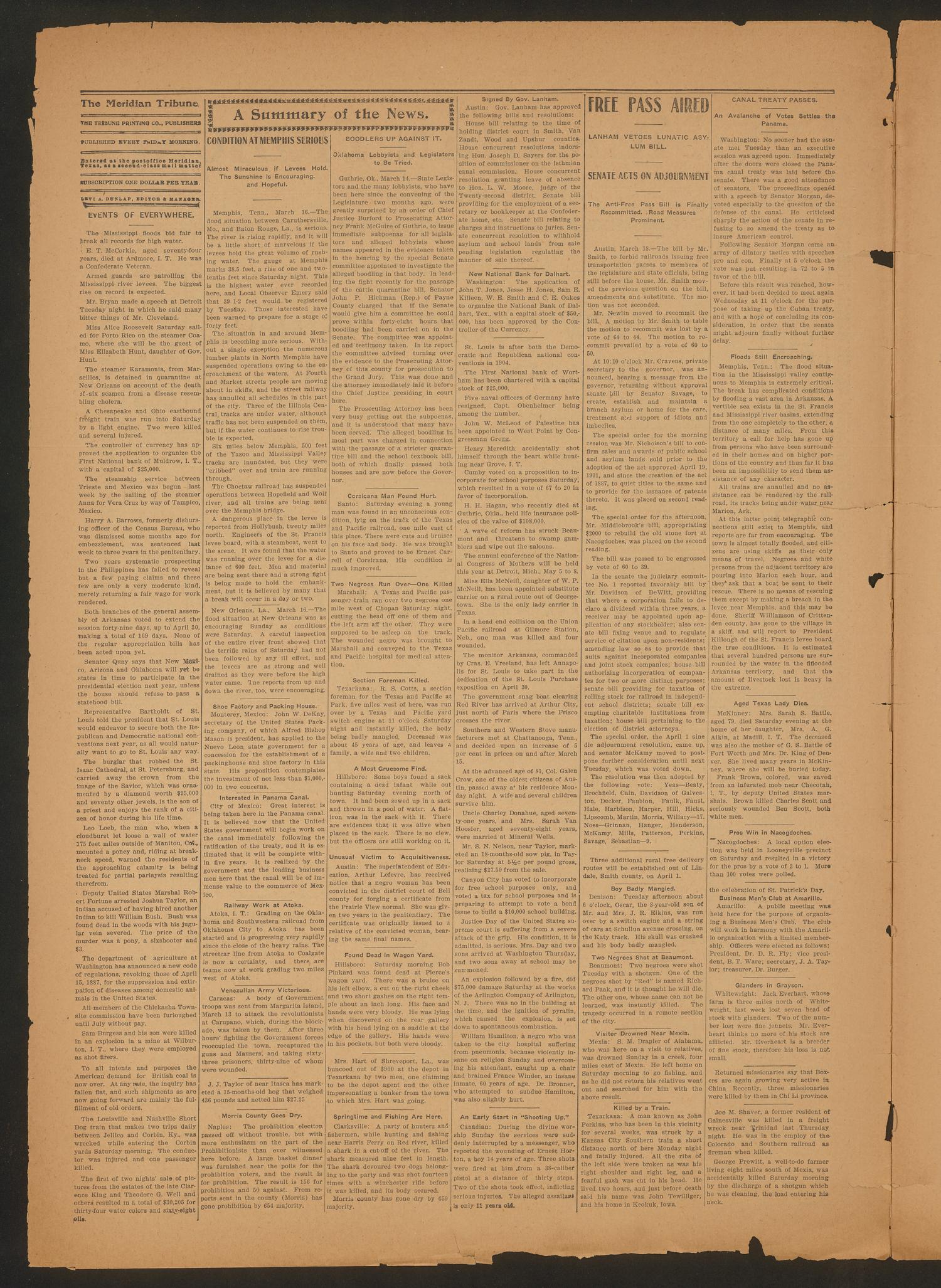 The Meridian Tribune. (Meridian, Tex.), Vol. 8, No. 41, Ed. 1 Friday, March 20, 1903
                                                
                                                    [Sequence #]: 2 of 8
                                                