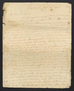 Primary view of [Letter from Elizabeth Upshur Teackle to her husband, Littleton D. Teackle, January 31, 1807]