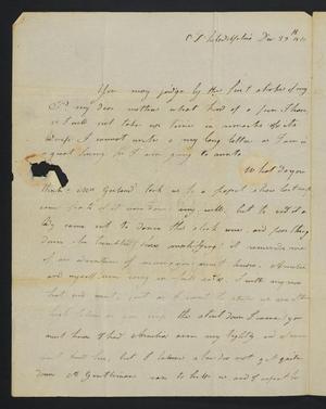 Primary view of [Letter from Elizabeth Ann Upshur Teackle to her mother, Elizabeth Upshur Teackle, December 29, 1815]