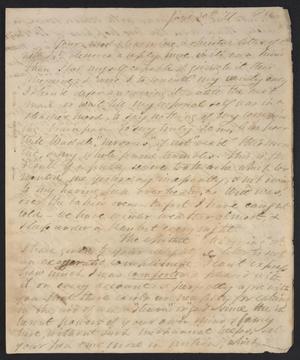 Primary view of object titled '[Letter from Elizabeth Upshur Teackle to her sister, Ann Uphsur Eyre, June 30, 1817]'.