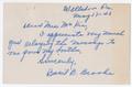 [Postal Card from Basil B. Brooks to Cecelia McKie - May 17, 1943]