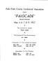 Primary view of Palocade - Palo Pinto County - Official Centennial Program - front side