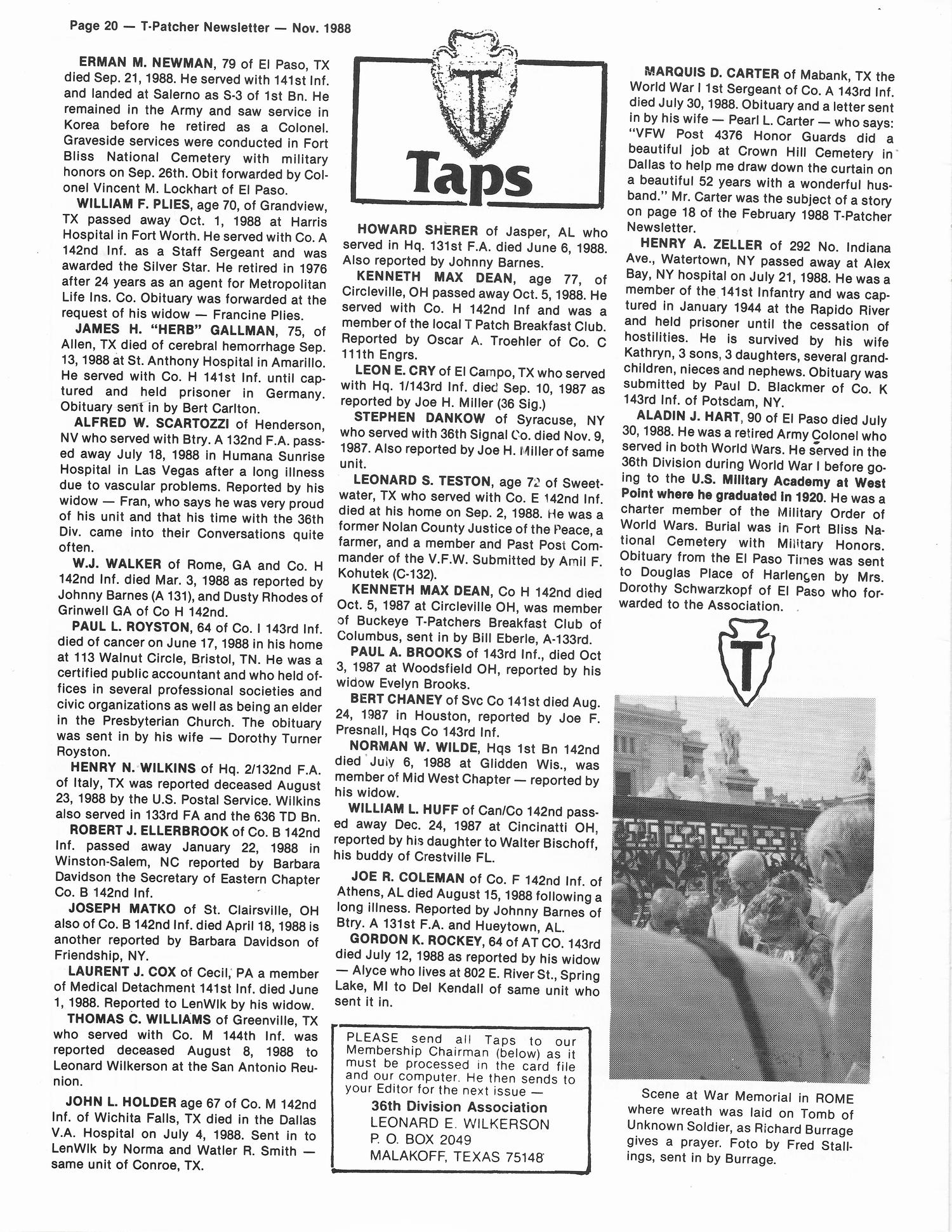 The T-Patcher, November 1988
                                                
                                                    20
                                                
