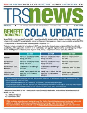 TRS News, Retiree Edition, Winter 2023