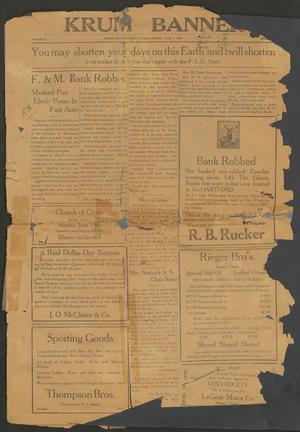 Krum Banner (Krum, Tex.), Vol. 10, Ed. 1 Thursday, June 11, 1925