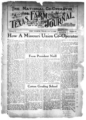 Primary view of object titled 'The National Co-operator and Texas Farm Journal. (Fort Worth, Tex.), Vol. 31, No. 29, Ed. 1 Wednesday, May 19, 1909'.