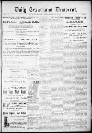 Primary view of object titled 'Daily Texarkana Democrat. (Texarkana, Ark.), Vol. 8, No. 307, Ed. 1 Saturday, July 30, 1892'.