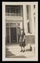 Photograph: [Unidentified Woman in Front of McDonald House]