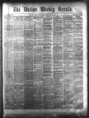 Primary view of object titled 'The Dallas Weekly Herald. (Dallas, Tex.), Vol. 22, No. 23, Ed. 1 Saturday, February 20, 1875'.