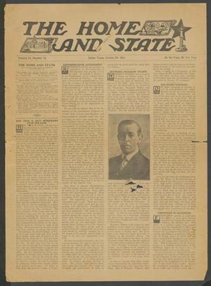 The Home and State (Dallas, Tex.), Vol. 13, No. 18, Ed. 1 Saturday, October 28, 1911