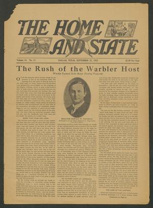 The Home and State (Dallas, Tex.), Vol. 14, No. 11, Ed. 1 Saturday, September 21, 1912