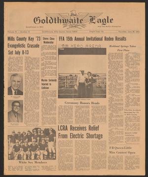 Primary view of object titled 'The Goldthwaite Eagle (Goldthwaite, Tex.), Vol. 77, No. 12, Ed. 1 Thursday, June 28, 1973'.