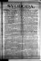 Thumbnail image of item number 1 in: 'Svoboda. (La Grange, Tex.), Vol. 26, No. 36, Ed. 1 Friday, May 5, 1911'.