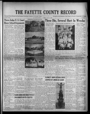 Primary view of object titled 'The Fayette County Record (La Grange, Tex.), Vol. 29, No. 5, Ed. 1 Friday, November 17, 1950'.