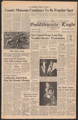 Primary view of object titled 'The Goldthwaite Eagle (Goldthwaite, Tex.), Vol. 90, No. 14, Ed. 1 Thursday, August 18, 1983'.