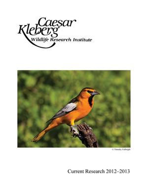 Caesar Kleberg Wildlife Research Institute Report of Current Research: 2013