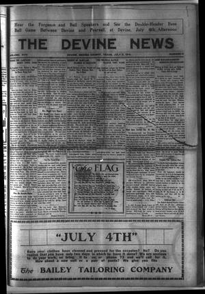 Primary view of object titled 'The Devine News (Devine, Tex.), Vol. 18, No. 11, Ed. 1 Thursday, July 2, 1914'.