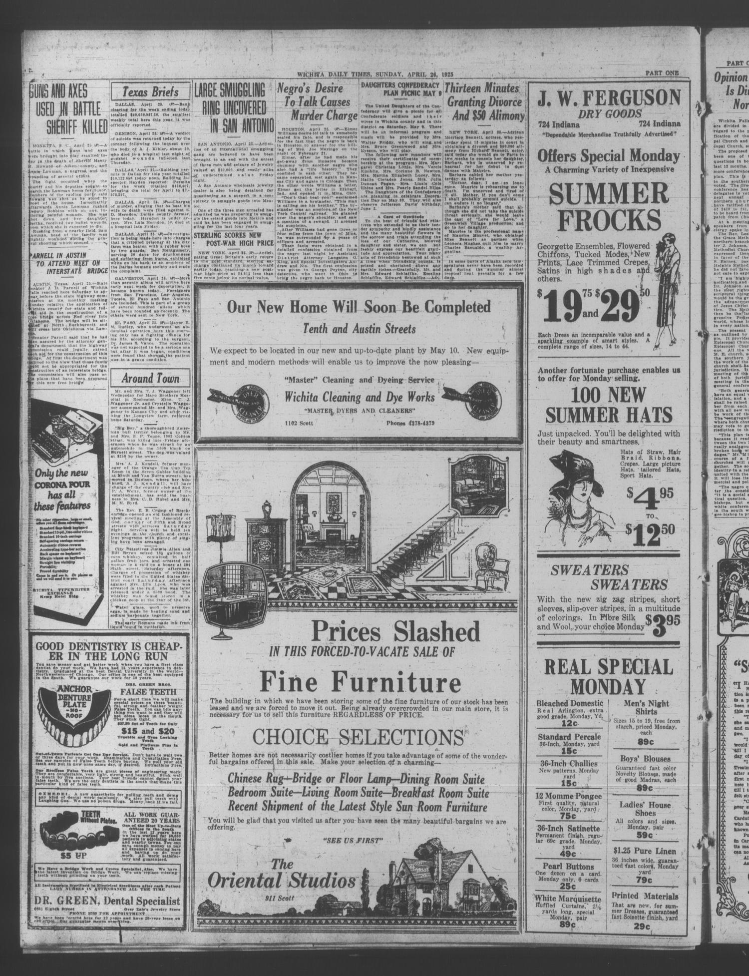 Wichita Daily Times (Wichita Falls, Tex.), Vol. 18, No. 348, Ed. 1 Sunday, April 26, 1925
                                                
                                                    [Sequence #]: 4 of 50
                                                
