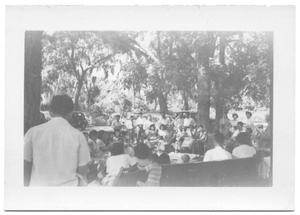 Primary view of object titled '[Large Group of People Gathered in a Circle]'.