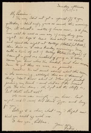 Primary view of object titled '[Letter from Felix Butte to Elizabeth Kirkpatrick - May 28, 1923]'.