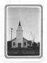 Photograph: [Photograph of Two Children in Front of a Church Steeple]