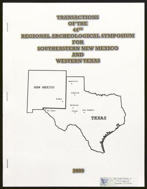 Transactions of the Regional Archeological Symposium for Southeastern New Mexico and Western Texas: 2008