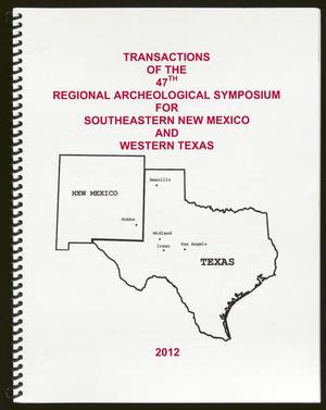 Transactions of the Regional Archeological Symposium for Southeastern New Mexico and Western Texas: 2011