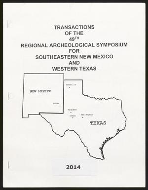 Primary view of object titled 'Transactions of the Regional Archeological Symposium for Southeastern New Mexico and Western Texas: 2013'.