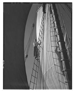 Primary view of object titled '[Negative of a Sailor on Jacob's Ladder]'.