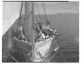 Photograph: [Negative of Front and Deck View of the Evaleeta]