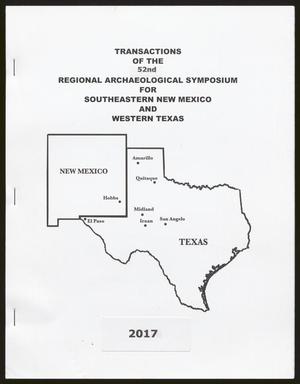 Transactions of the Regional Archeological Symposium for Southeastern New Mexico and Western Texas: 2016