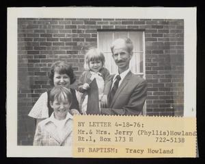 Primary view of object titled '[1976 Rockwall First Baptist Members: Howland Family]'.