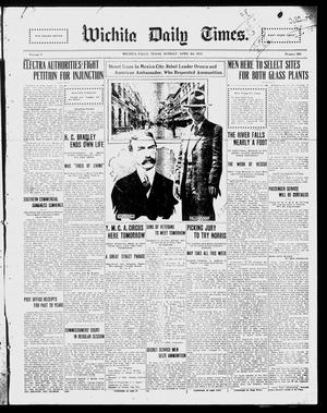 Primary view of object titled 'Wichita Daily Times. (Wichita Falls, Tex.), Vol. 5, No. 282, Ed. 1 Monday, April 8, 1912'.