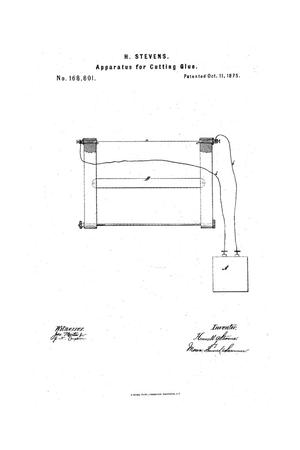 Primary view of object titled 'Improvement for Apparatus for Cutting Glue.'.