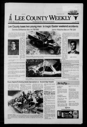 Primary view of object titled 'Lee County Weekly (Giddings, Tex.), Vol. 4, No. 18, Ed. 1 Thursday, March 30, 1989'.