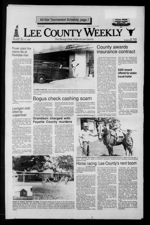 Primary view of object titled 'Lee County Weekly (Giddings, Tex.), Vol. 4, No. 33, Ed. 1 Thursday, July 13, 1989'.