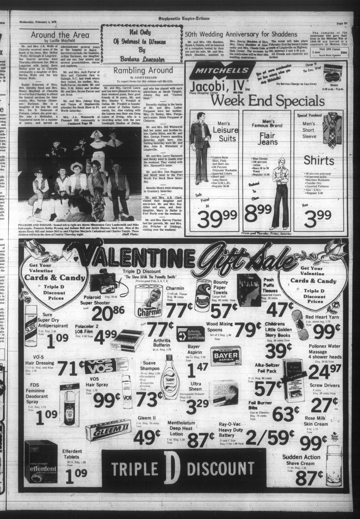 Stephenville Empire-Tribune (Stephenville, Tex.), Vol. 107, No. 15, Ed. 1 Wednesday, February 4, 1976
                                                
                                                    [Sequence #]: 7 of 10
                                                