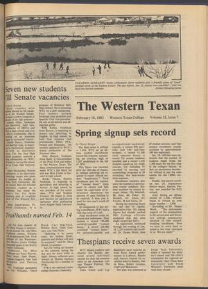 Primary view of object titled 'The Western Texan (Snyder, Tex.), Vol. 12, No. 7, Ed. 1 Thursday, February 10, 1983'.