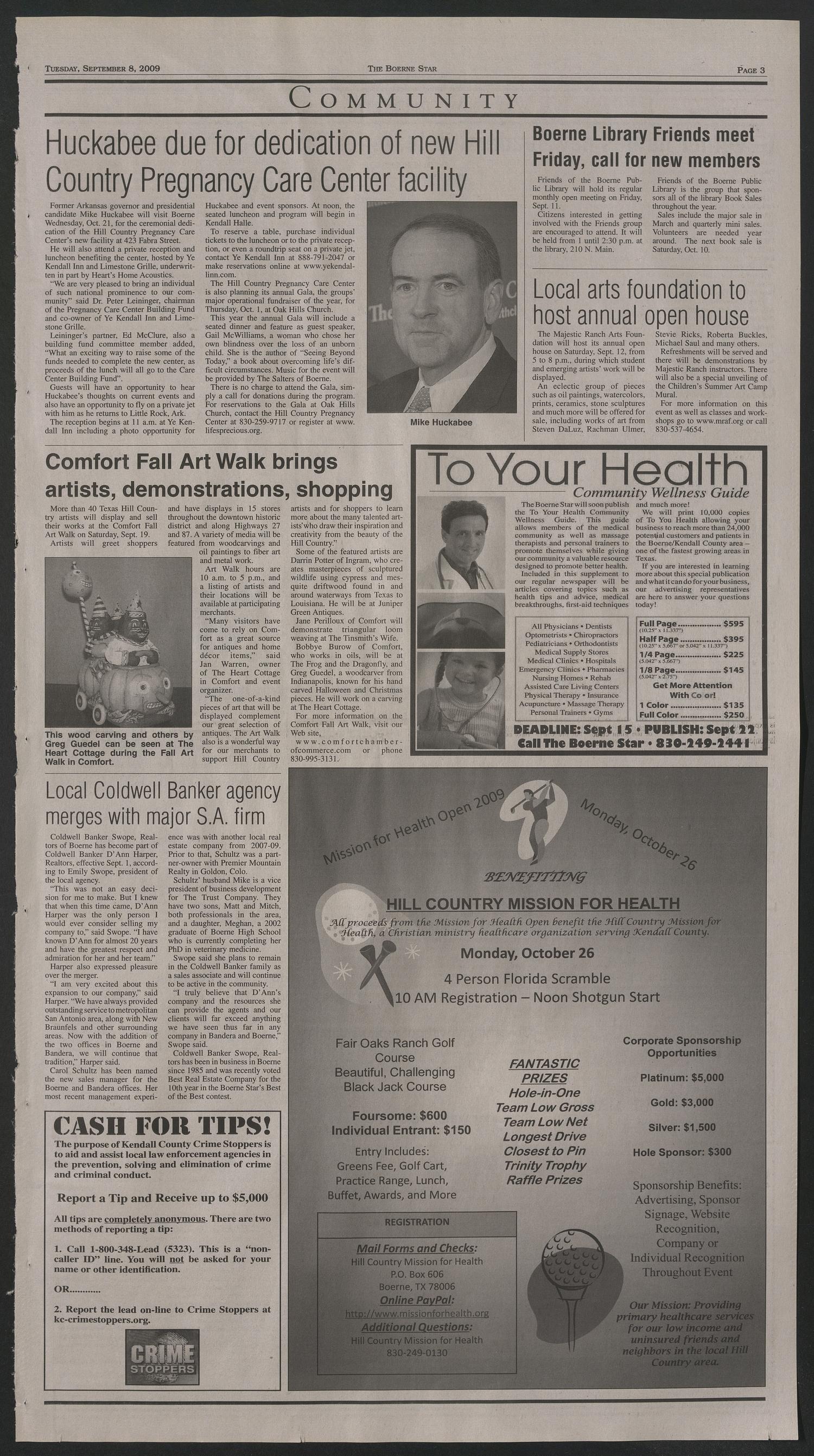The Boerne Star (Boerne, Tex.), Vol. 103, No. 72, Ed. 1 Tuesday, September 8, 2009
                                                
                                                    [Sequence #]: 3 of 14
                                                