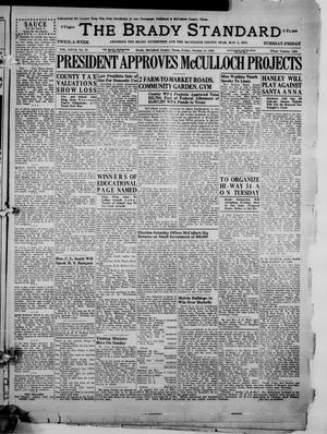 Primary view of object titled 'The Brady Standard (Brady, Tex.), Vol. 27, No. 59, Ed. 1 Friday, October 11, 1935'.