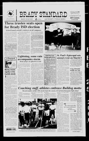 Brady Standard and Heart O' Texas News (Brady, Tex.), Vol. 91, No. 22, Ed. 1 Friday, February 25, 2000