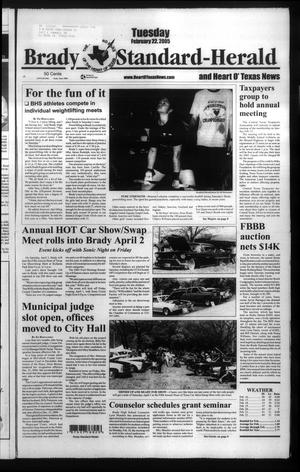Primary view of object titled 'Brady Standard-Herald and Heart O' Texas News (Brady, Tex.), Ed. 1 Tuesday, February 22, 2005'.