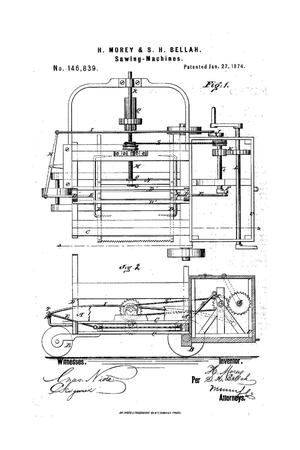 Primary view of object titled 'Improvement in Sawing-Machines.'.