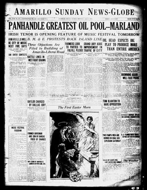 Primary view of Amarillo Sunday News-Globe (Amarillo, Tex.), Vol. 17, No. 121, Ed. 1 Sunday, April 4, 1926