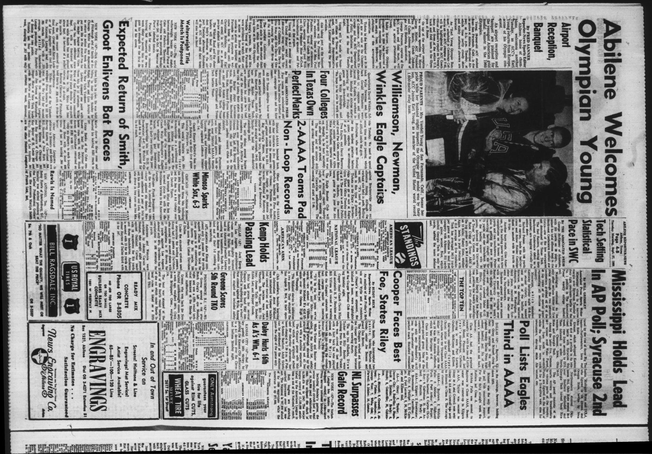 The Abilene Reporter-News (Abilene, Tex.), Vol. 80, No. 103, Ed. 1 Tuesday, September 27, 1960
                                                
                                                    [Sequence #]: 16 of 24
                                                