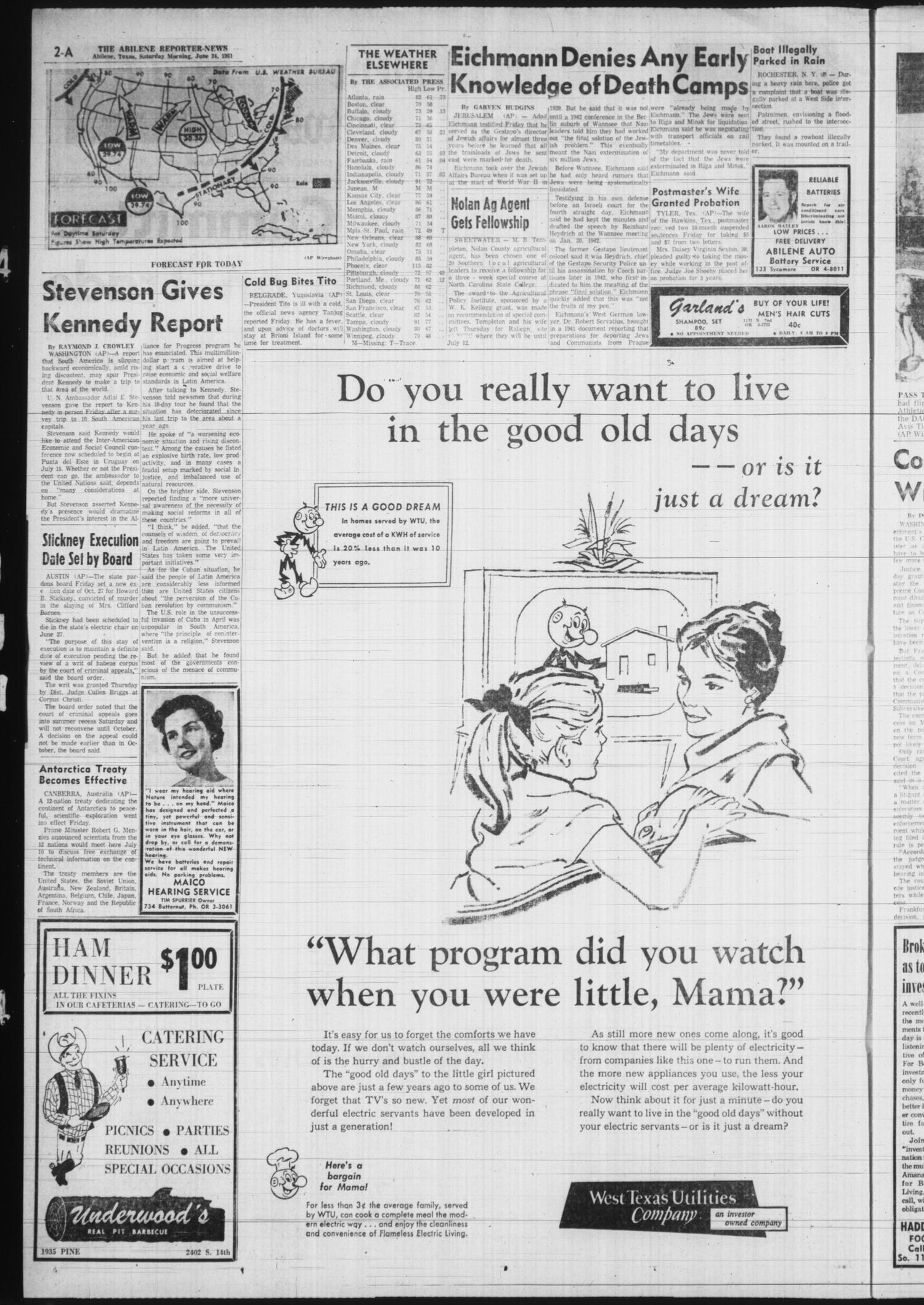 The Abilene Reporter-News (Abilene, Tex.), Vol. 81, No. 5, Ed. 1 Saturday, June 24, 1961
                                                
                                                    [Sequence #]: 2 of 24
                                                