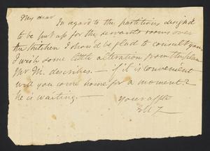 Primary view of [Letter from Elizabeth Upshur Teackle to her husband, Littleton D. Teackle]